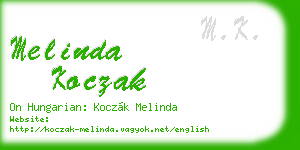 melinda koczak business card